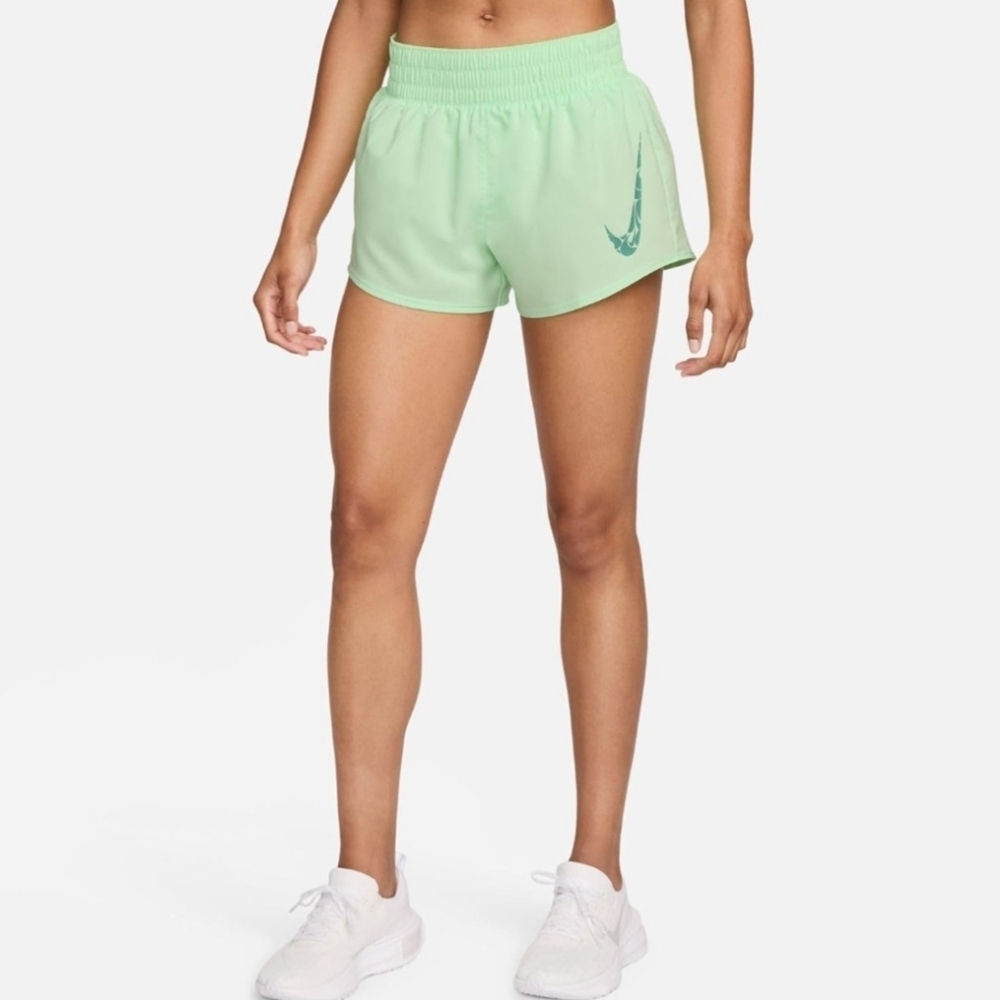 Nike One Swoosh HBR Mid-Rise Brief-Lined Shorts - Women's Size Medium